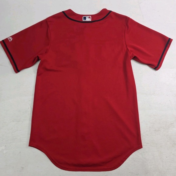 Atlanta Braves MLB Majestic Cool Base Red Blank Stitched Jersey Men's S EUC - Picture 7 of 10